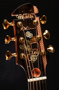 Luthier Kathy Wingert, Custom Acoustic Guitars - 3d Inlay Kathy Wingert