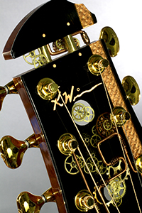 Luthier Kathy Wingert, Custom Acoustic Guitars - 3D Inlay Kathy Wingert
